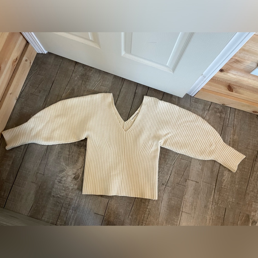 Mara Hoffman Olla Sweater Cream size small